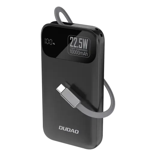 Dudao K31 išorinė baterija (powerbank) | 10 000 mAh | 22.5W | PD | USB-C | juodas