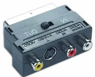 Adapteris Gembird SCART uz 3xRCA S-Video ar slēdzi IN|OUT