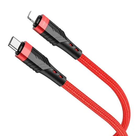 Borofone BU35 Influence data transfer and charging cable | USB-C to Lightning | 20W | 1.2m | red