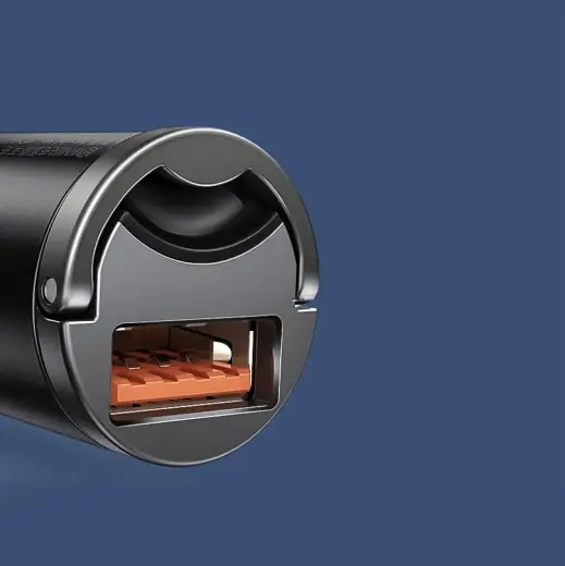 Baseus Tiny Star Mini Quick Charge auto lādētājs USB Port | 30W | QC | USB-A | pelēks