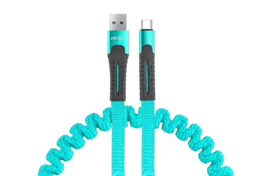 AMiO UC-14 duomenų perdavimo ir įkrovimo laidas | USB-A į USB-C | 1.2m
