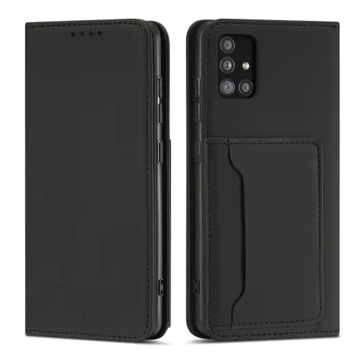 Magnet Card Case Case for Xiaomi Redmi Note 11 Pro Pouch Wallet Card Holder Black