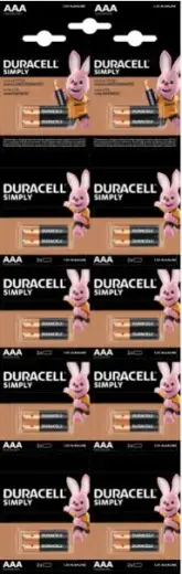 Baterijas DURACELL Simply  AAA  HBDC 2.gab