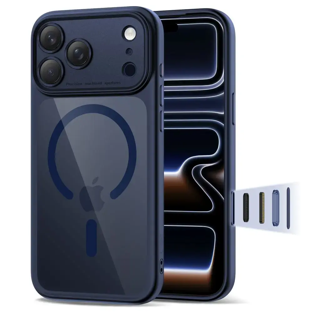 TECH-PROTECT MAGPEAK CC maciņš ar MagSafe atbalstu telefonam Apple iPhone 17 Pro Max zils