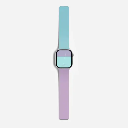 Moft Snap Duo viedpulksteņa siksniņa priekš Apple Watch 1-5/6/7/8/9/10/11/SE/SE 2/SE 3 (38/40/41/42 mm) | mākslīgā āda | tumši zila/tirkīza