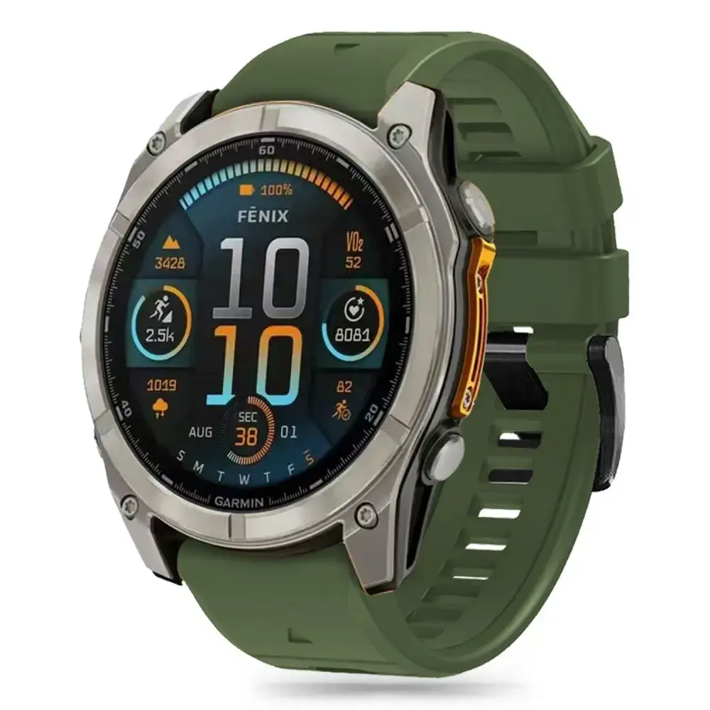 Tech-Protect Silicone Line Strap for Garmin Fenix 5 | 6 | 6 Pro | 7 | 8 (47 mm) | E - Green