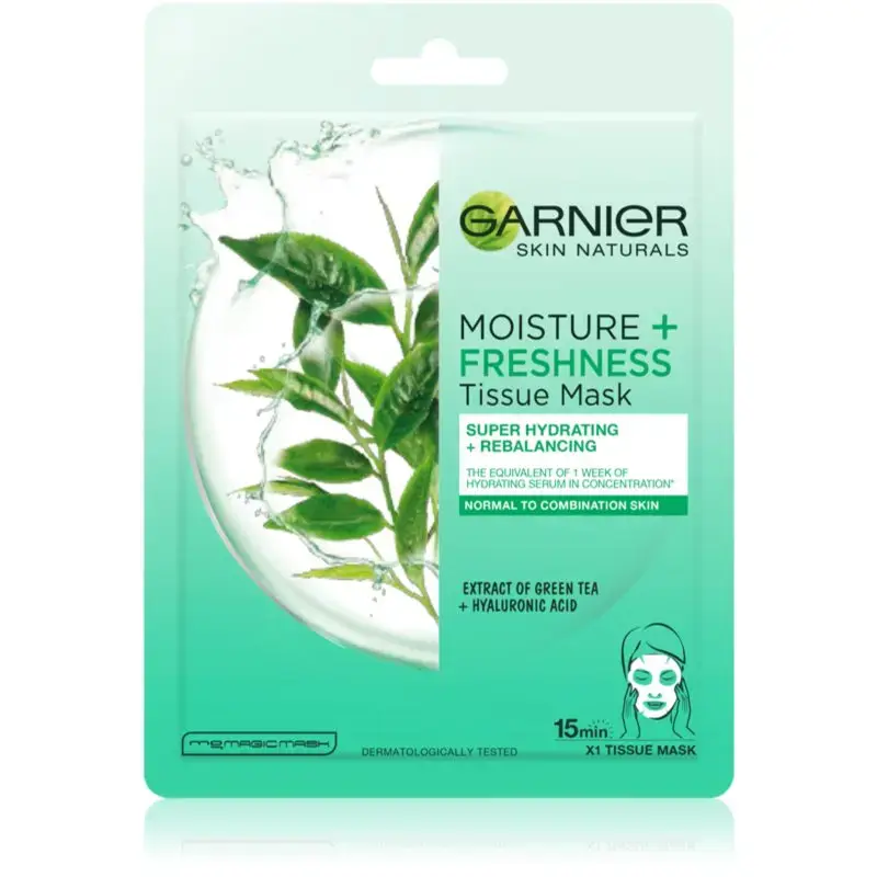 Garnier Skin Naturals Moisture+Freshness Super Hydrating Cleansing Sheet Mask for Normal and Combination Skin 28 G