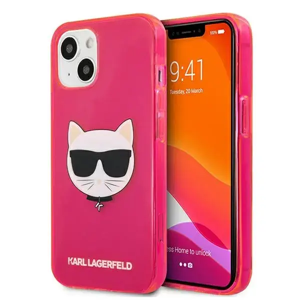 Karl Lagerfeld KLHCP13MCHTRP Choupette case for Apple iPhone 13 pink