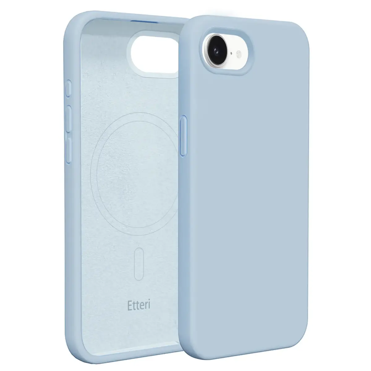 Etteri Silicone Mag maciņš ar MagSafe atbalstu telefonam iPhone 16e zils