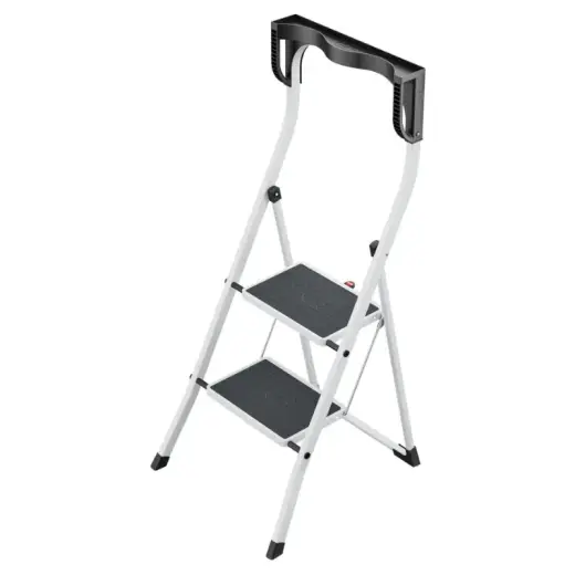 Pakāpienu soliņš salokāms K75 StandardLine / alumīnija / 2 pakāpieni, drošības rokturis 