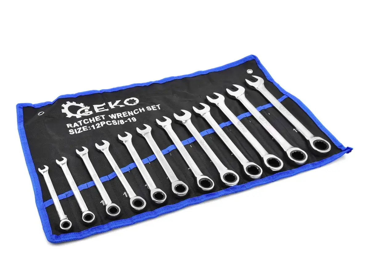 12-piece Double-Sided Ratchet Spanner Set 8-19mm