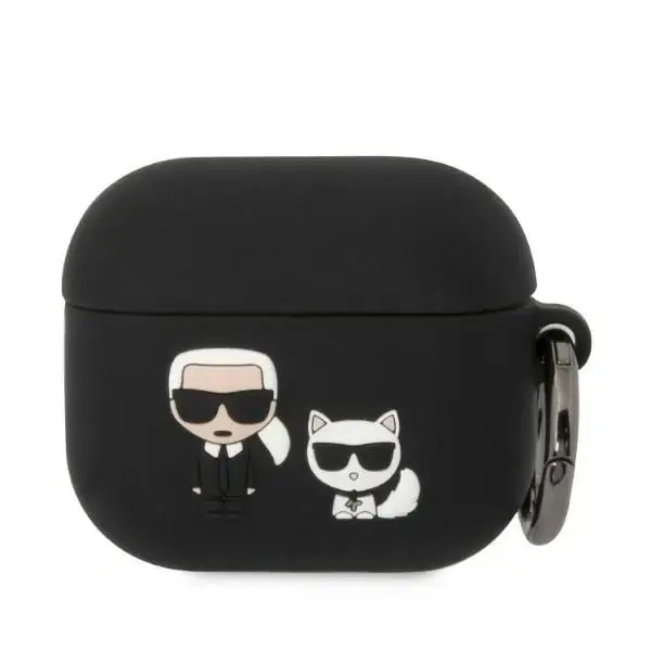 Karl Lagerfeld and Choupette Silicone Case for Airpods 3 Black