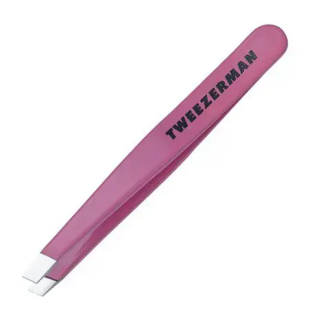 Tweezerman Mini Slant Tweezer in Neon Pink