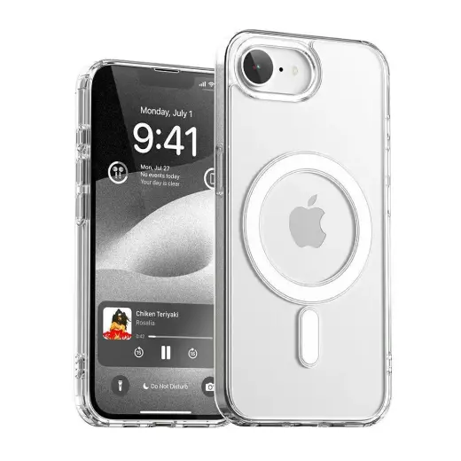 Чехол Mercury Jelhard для iPhone 16e прозрачный с MagSafe