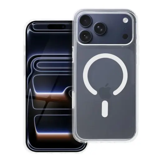 Clear Elite Mag telefono dėklas su MagSafe palaikymu iPhone 17 Pro Max skaidrus