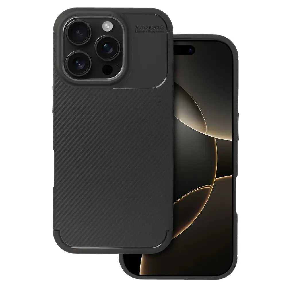 Tel Protect Carbon Elite maciņš telefonam iPhone 16 Pro melns