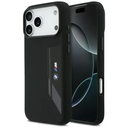 BMW M Silicon Vertical Logo MagSafe Case for iPhone 17 Pro Max Black