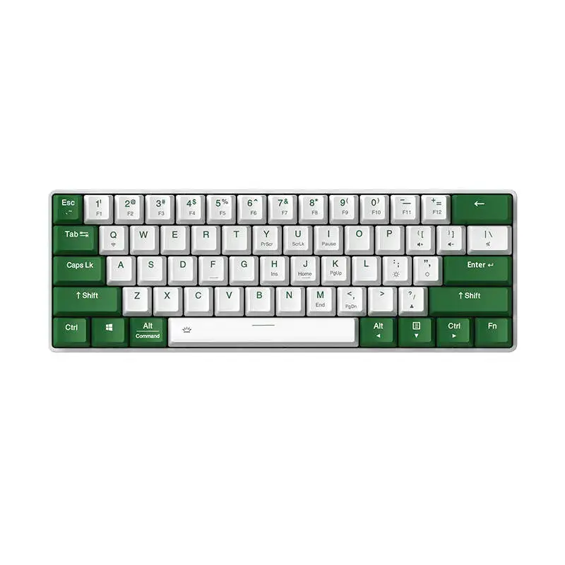 Wireless mechanical keyboard Dareu EK861 Bluetooth (white&green) 