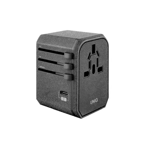 Uniq Voyage tīkla lādētājs | 33W | PD 18W, QC 3.0 | USB-A, USB-A | pelēks, kokogļu pelēks