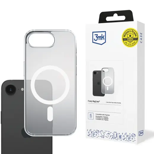 3mk Frosty MagCase phone case with MagSafe support for iPhone 16E white