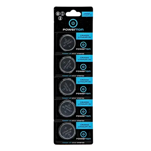 Powerton CR2032 Litija 3V Bateriju Komplekts 5gb.