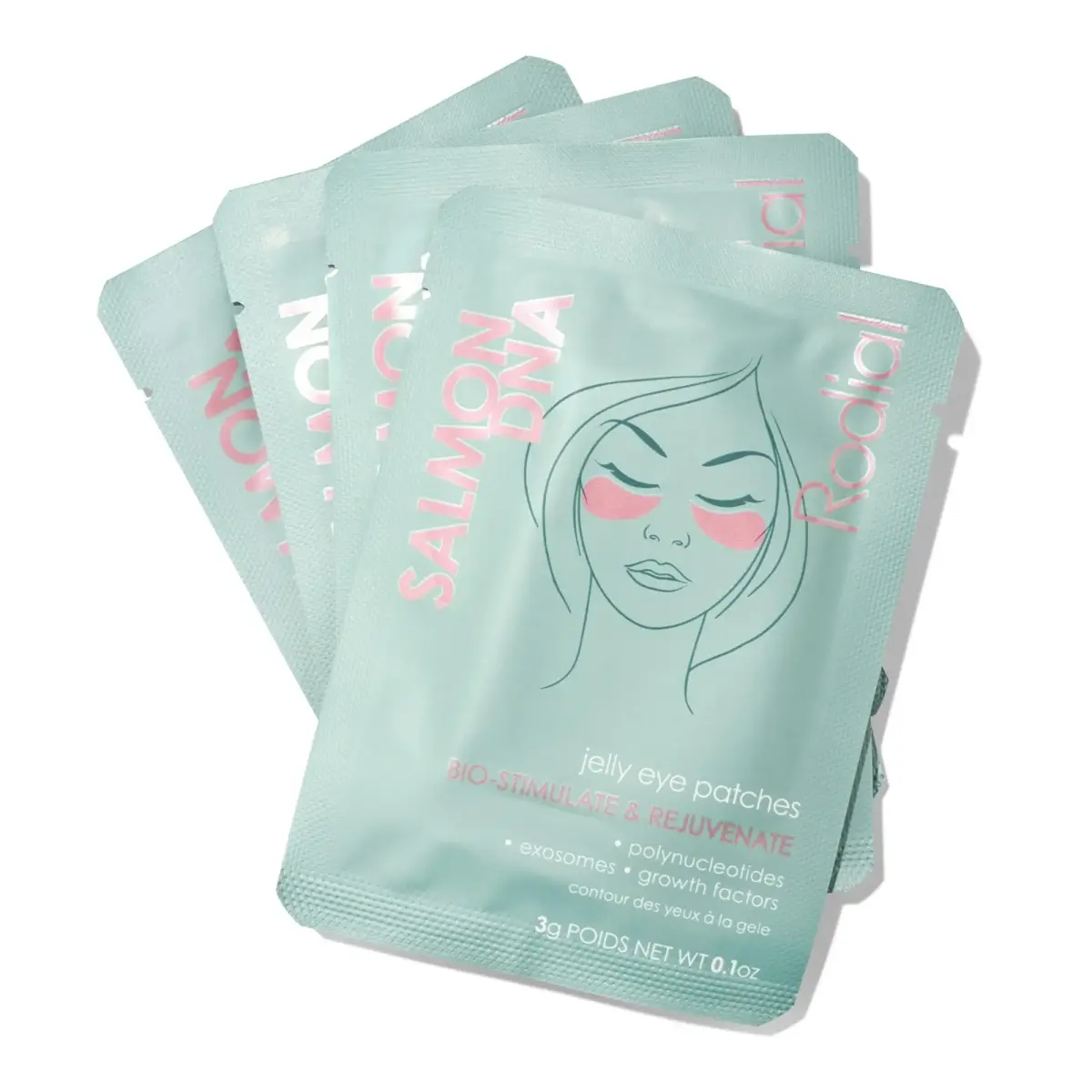 Rodial, Salmon Jelly Eye Patches, Brightening, Under-Eye Mask Patch, 4 pcs