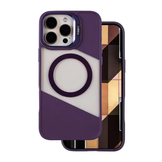 Fusion Mag phone case with MagSafe support for iPhone 16 Pro purple