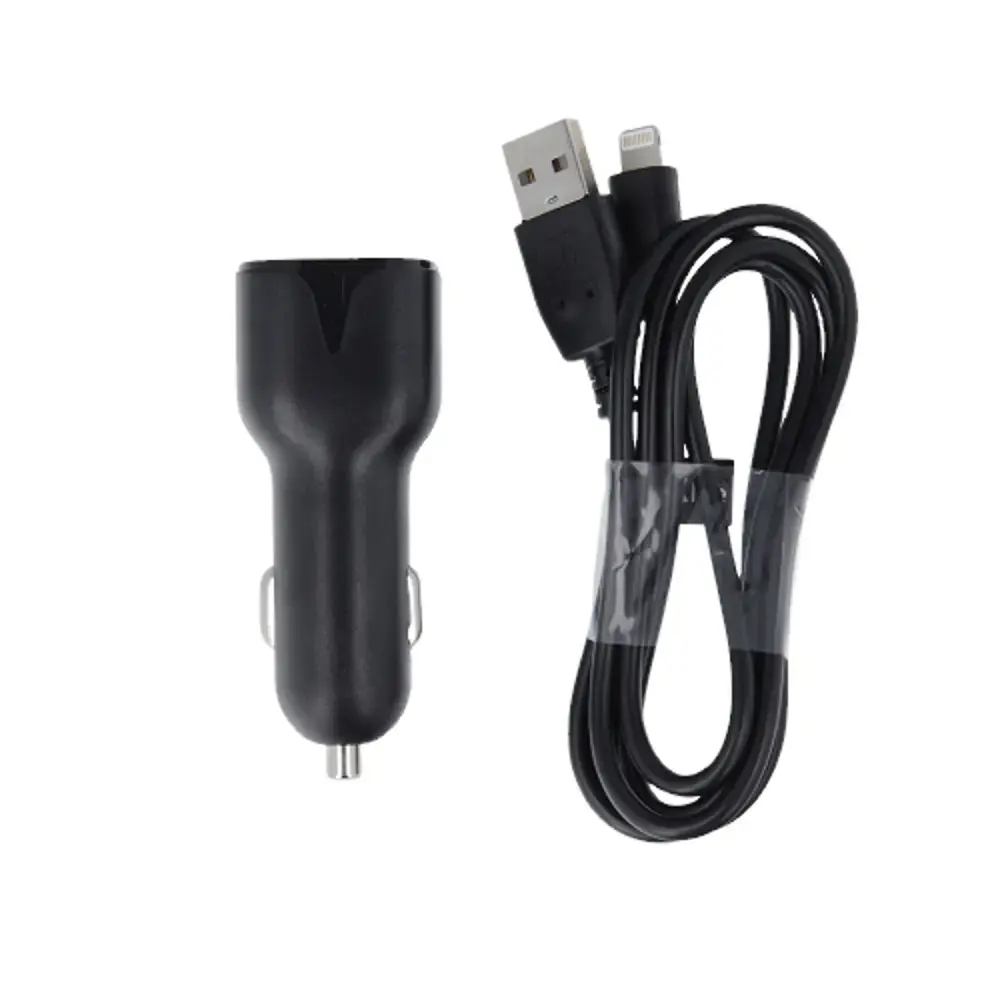 Maxlife MXCC-01 car charger | 10W | USB-A | with Lightning cable included | black