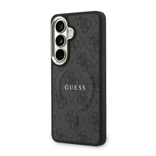 Guess PU Leather 4G Gold Frame maciņš un telefonam Samsung Galaxy S26+ (S947) melns