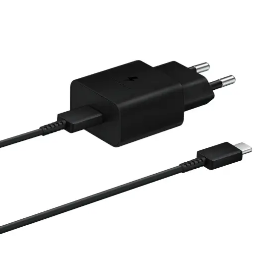 Samsung EP-T1510XBE reisilaadija | 15W | PD | USB-C | USB-C kuni USB-C kaabliga komplektis | must