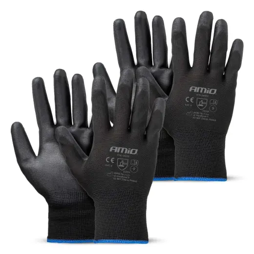PU Safety gloves 4 pcs Size 9 (2 pairs), 3131X AMIO-04632