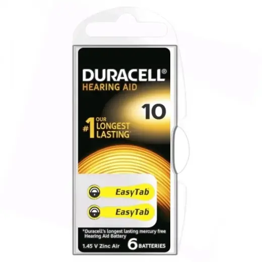 Duracell Hearing 10 (A10) Blister package 6pcs