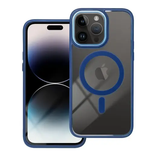 Case for iPhone 14 PRO MAX Color Edge Mag Cover compatible with MagSafe blue