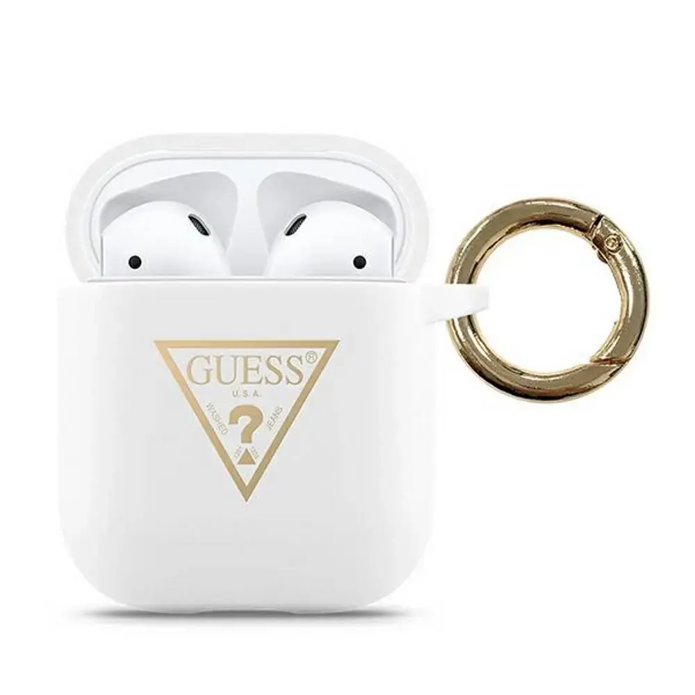 GUACA2LSTLWH Guess Triangle silicone case for Airpods 1 |2  white