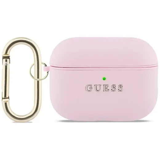 Case Guess Grained Classic Logo Hook for  AirPods Pro 3 pink