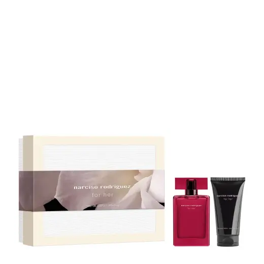 Set Narciso Rodriguez: For Her Intense, Eau De Parfum, For Women, 50 ml + For Her Intense, Hydrating, Body Lotion, 50 ml