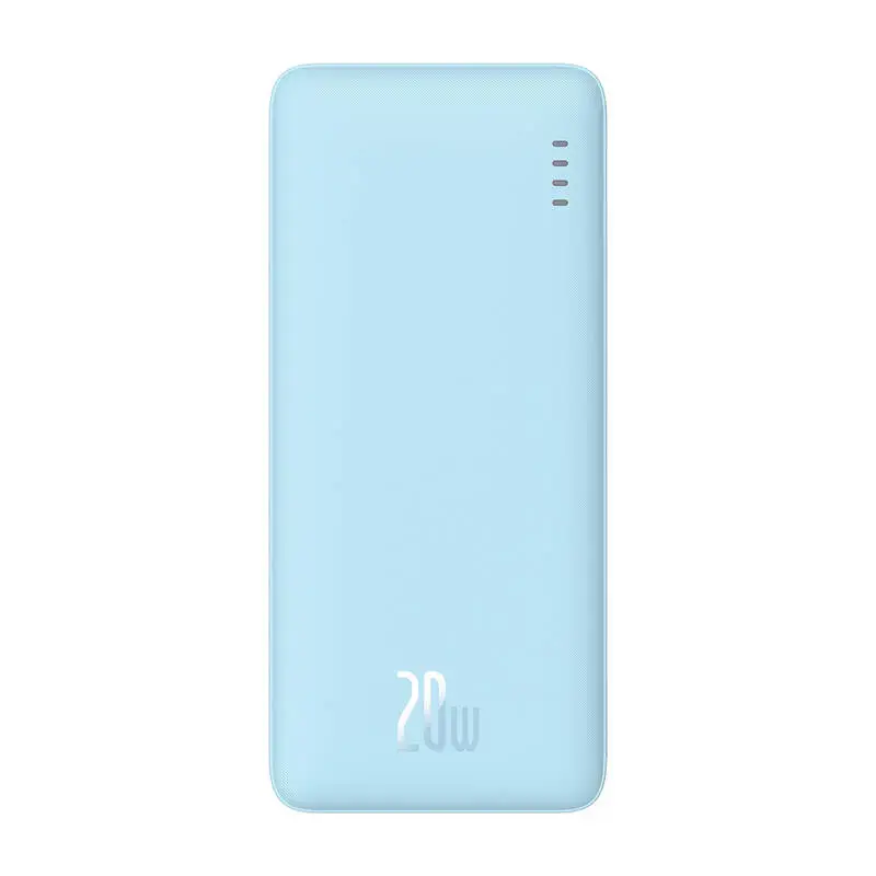 Baseus Airpow ārējais akumulators (powerbank) | 10000 mAh | 20W | USB-C, USB-A, Micro USB | zils