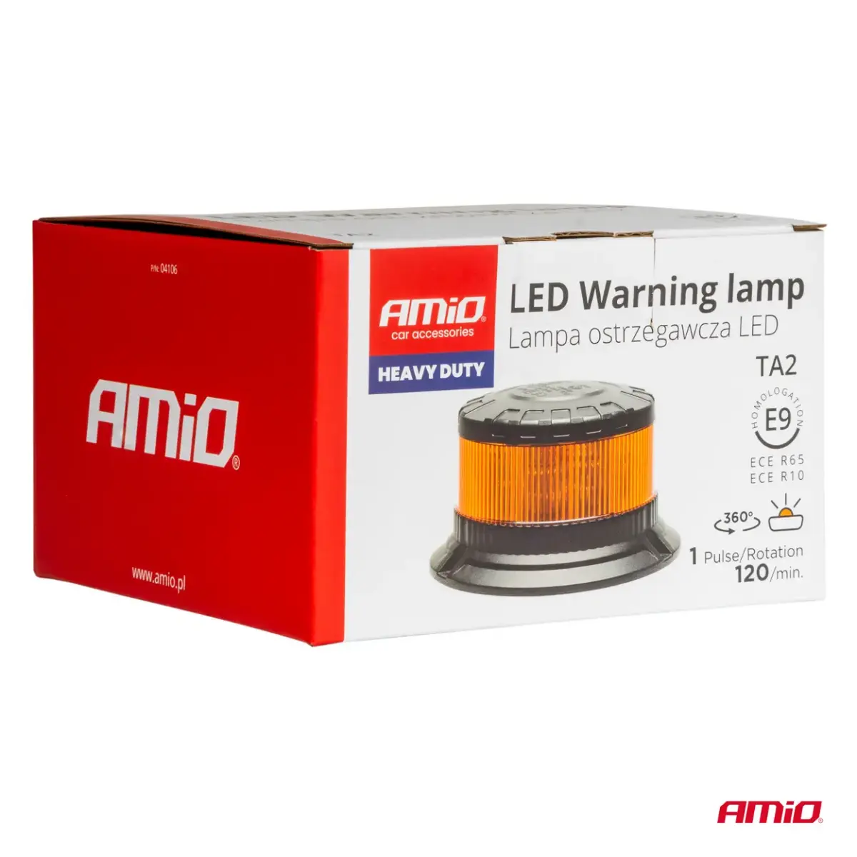 LED Warning Lamp heavy duty W28B 12V 24V AMIO-04106
