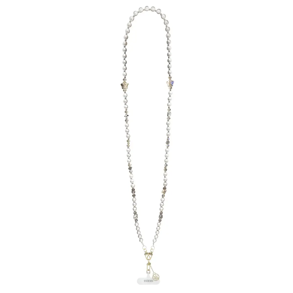 Guess Crossbody Strap Pear and 4G Charm White