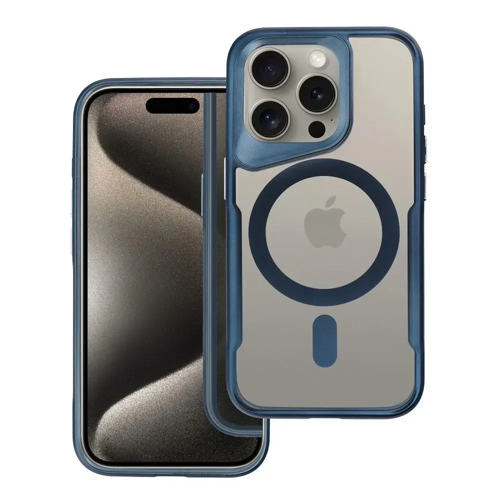Case for do iPhone 15 PRO MAX Ergofit Newzone compatible with MagSafe blue