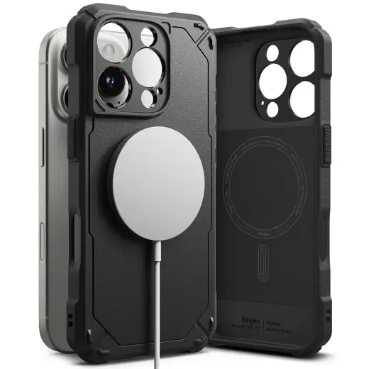 RINGKE RUGGED GEAR MAGNĒTISKAIS MAGSAFE IPHONE 16 PRO MELNS