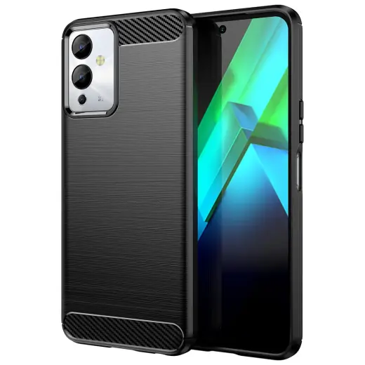 Carbon Case case for Infinix Note 12i flexible silicone carbon cover black