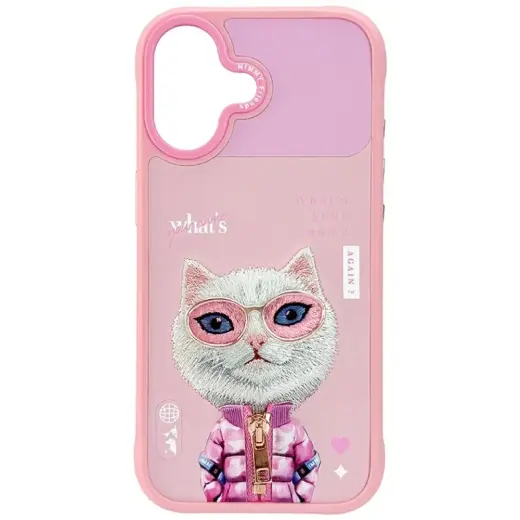 Etui Nimmy Cool&Cute 2.0 Cat do iPhone    17 różowy