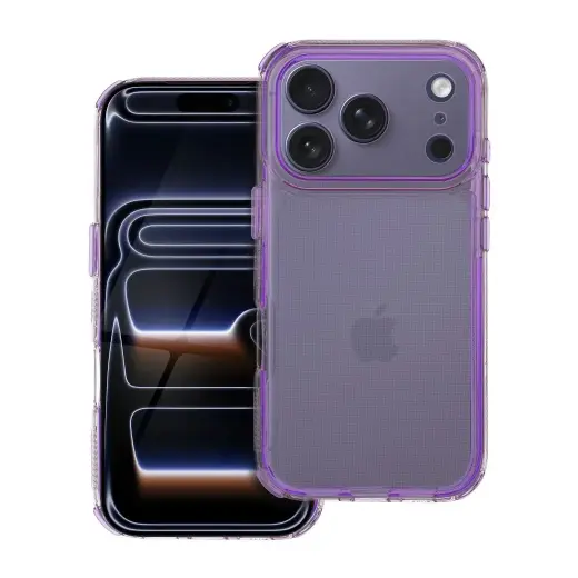 MATRIX CLEAR phone case for iPhone 17 Pro purple