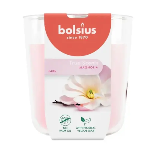 Svece arom. stikla gl. True Scents Ø97x85mm magnolia 