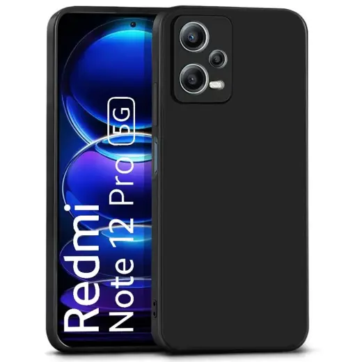Fusion elegance fibre protect silicone case for Xiaomi Redmi Note 12 Pro 5G black