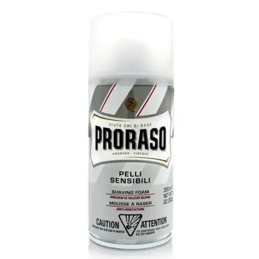 Proraso Shaving Foam for Sensitive Skin with White Green Tea 300 Ml