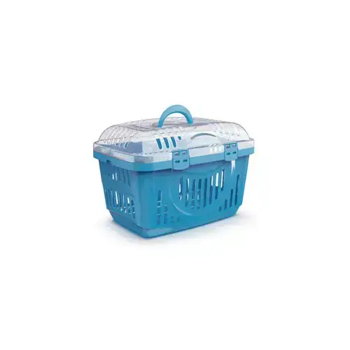 Pet carrier Rocket Transparent with top opening cm. 49 x 33 x 33 h, different colors
