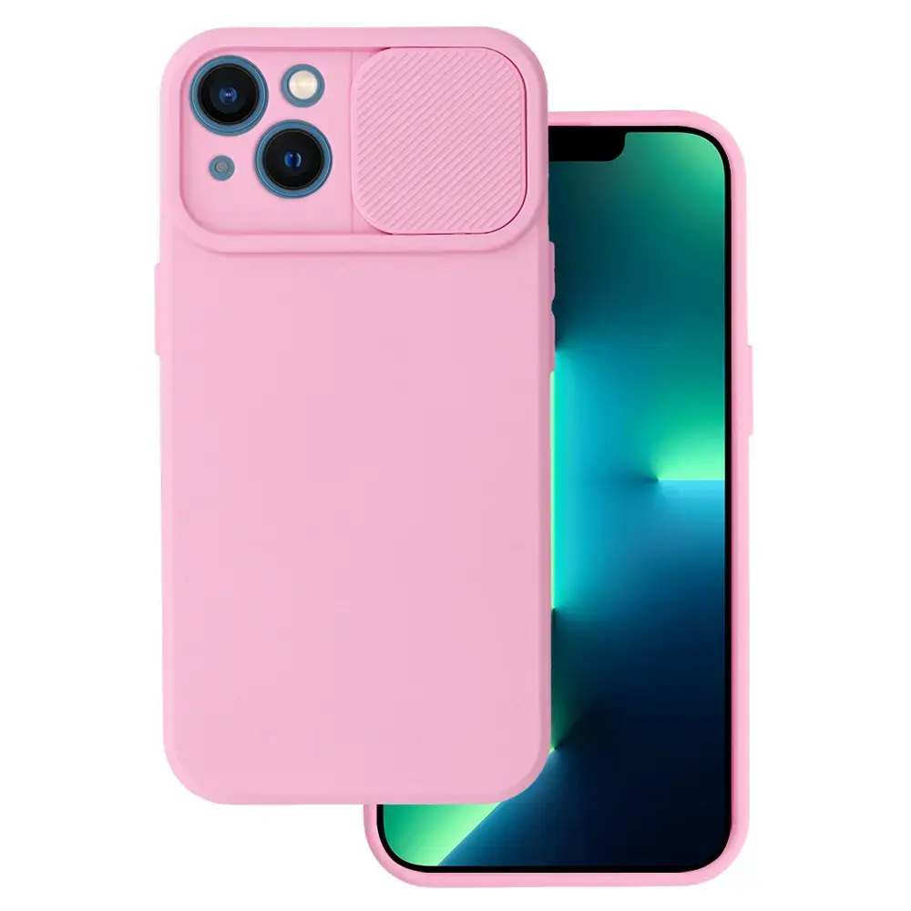 Camshield Soft maciņš telefonam iPhone 13 rozā (ar kameras aizsargu)