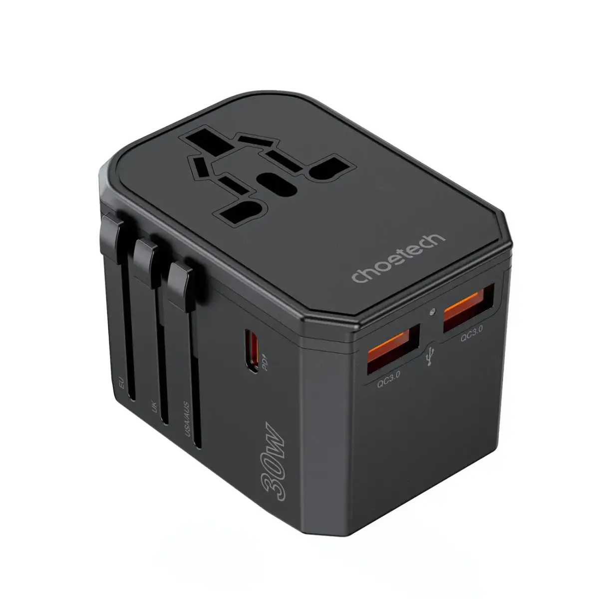Choetech PD6041 tīkla lādētājs | 30W | PD | USB-C, USB-A | melns